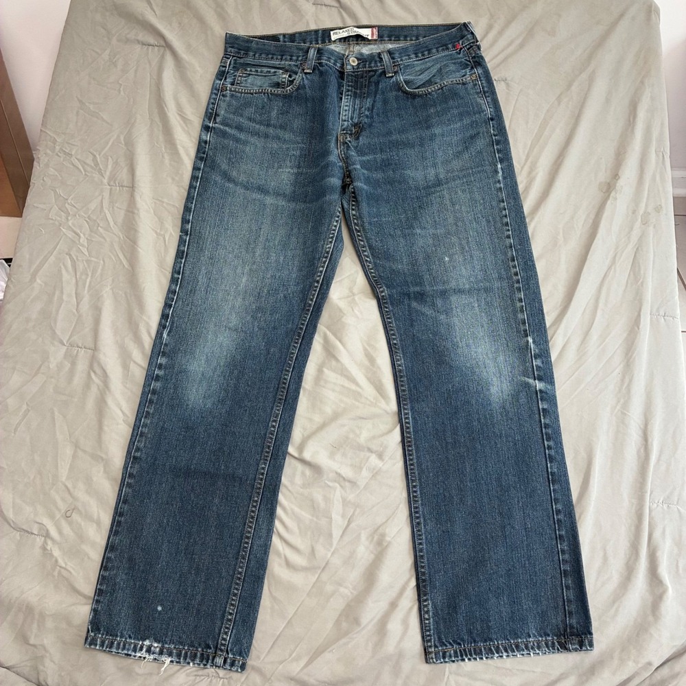 Levis 559 Relaxed Straight Jeans Mens 34x32 Medium Wash Blue Denim Pants